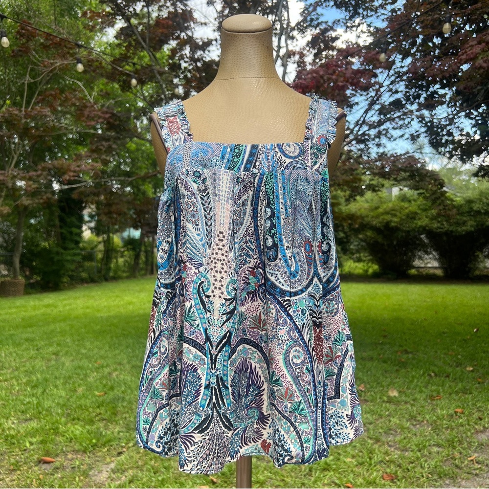 NWT Catherine Malandrino Paisley Top